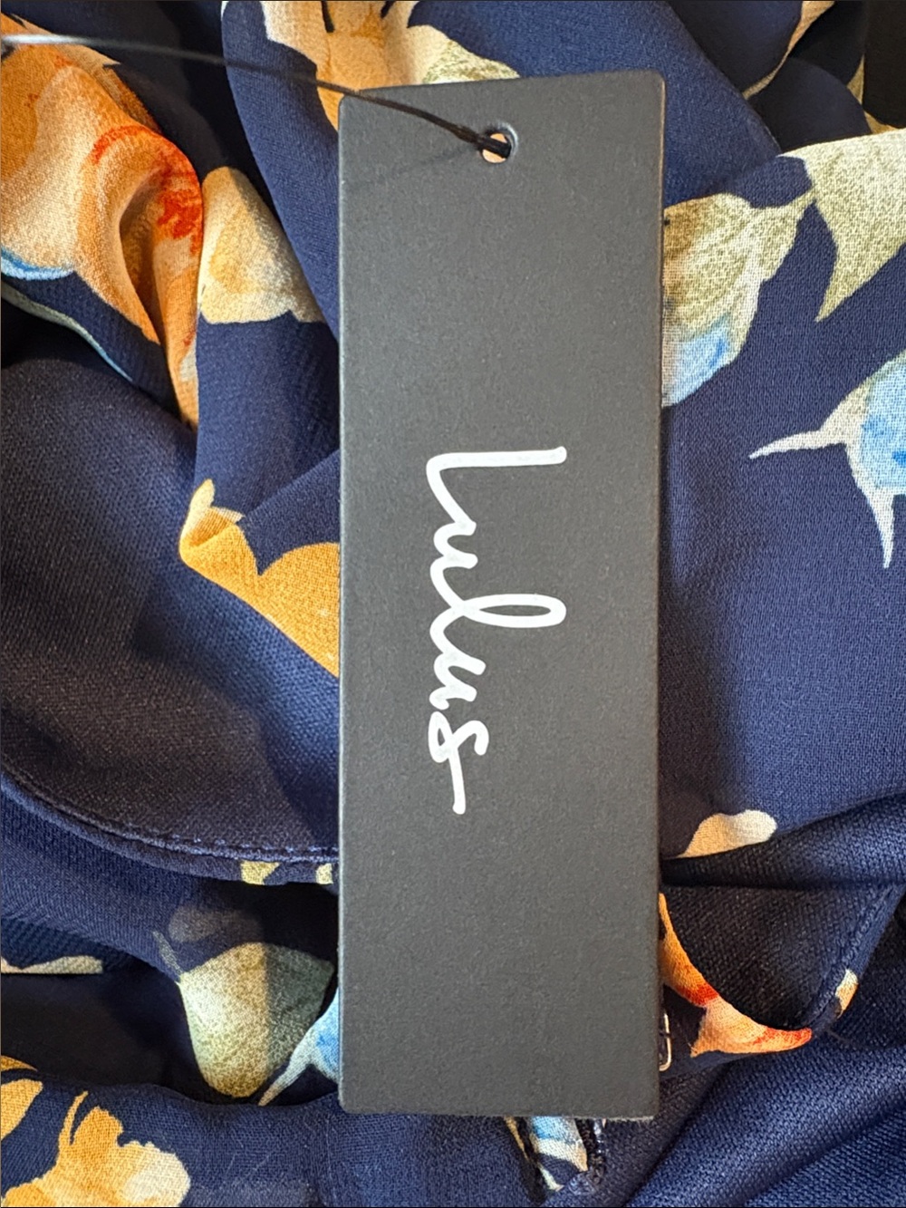 Lulus Women’s Navy Floral Maxi Dress Size XL NWT - Picture 5 of 5